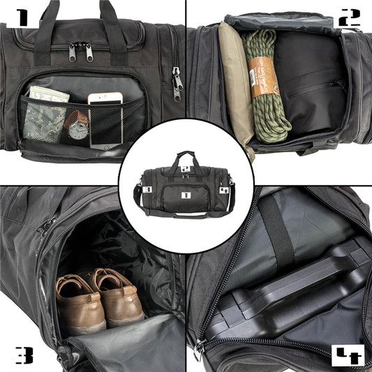 Sports Duffel Bag w/ Shoes Compartment