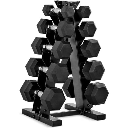 Dumbbells and Rack 150 lbs/ 68Kg